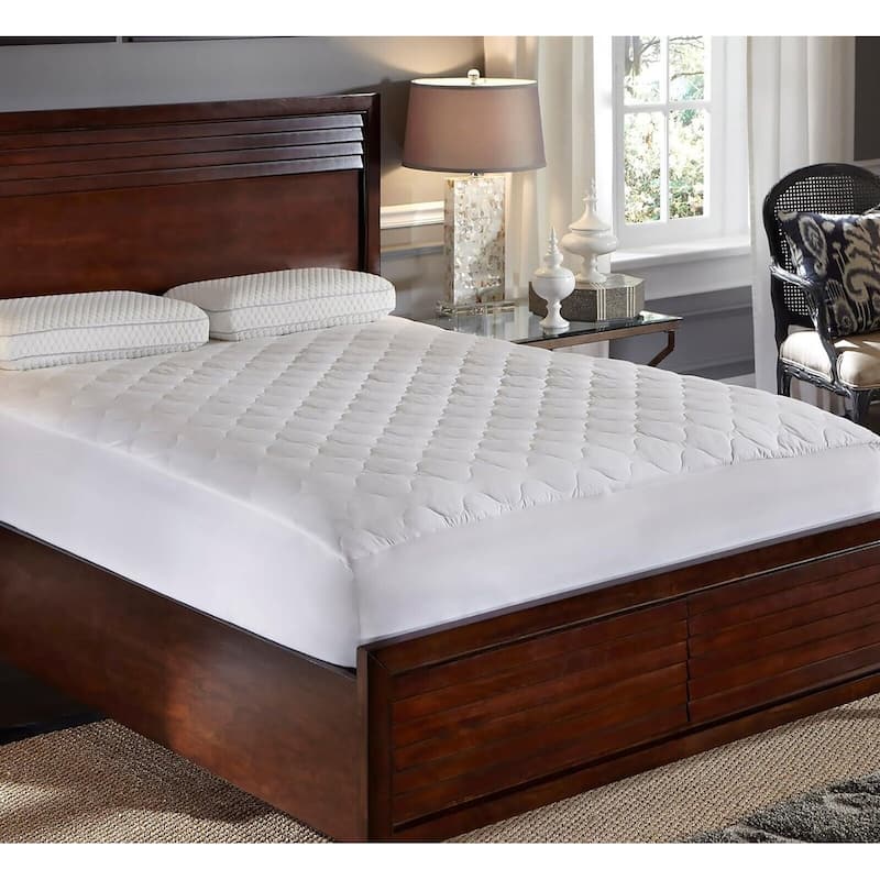 Full Size Waterproof Mattress Pad Fitted Elastic Cover Protector Stretches up 15" Inches